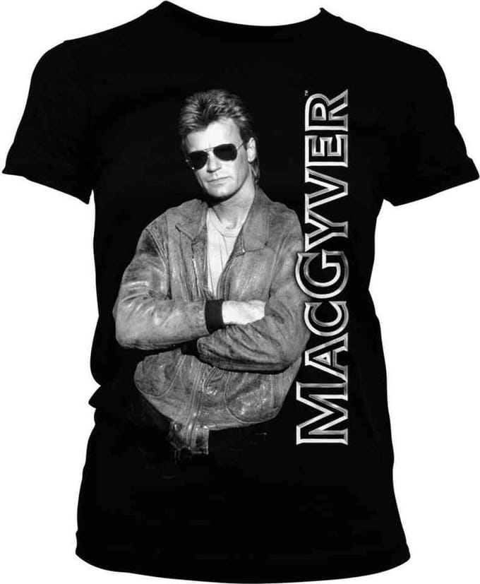 MacGyver Dames Tshirt -S- Cool MacGyver Zwart