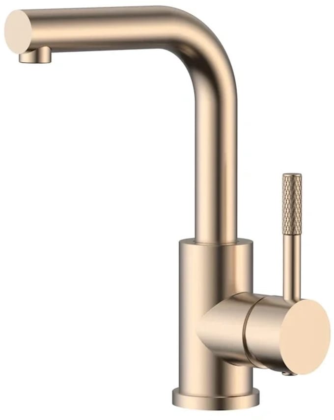 DutchLine - Square S-Grip Wastafelkraan – Geborsteld koper