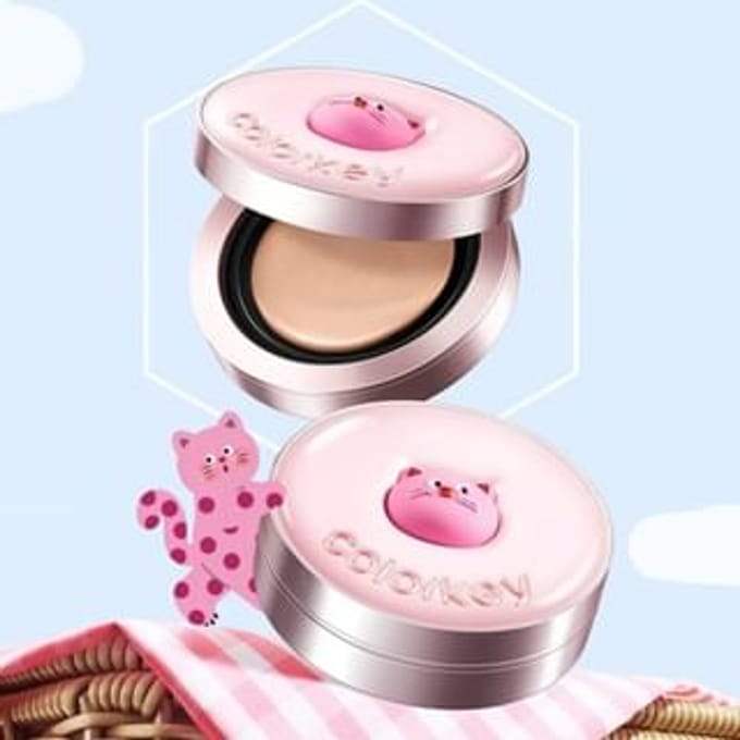 COLORKEY - Pokky Mao Sofe-Focus Setting Cushion Cream - 2 Shades #W02 - 12g