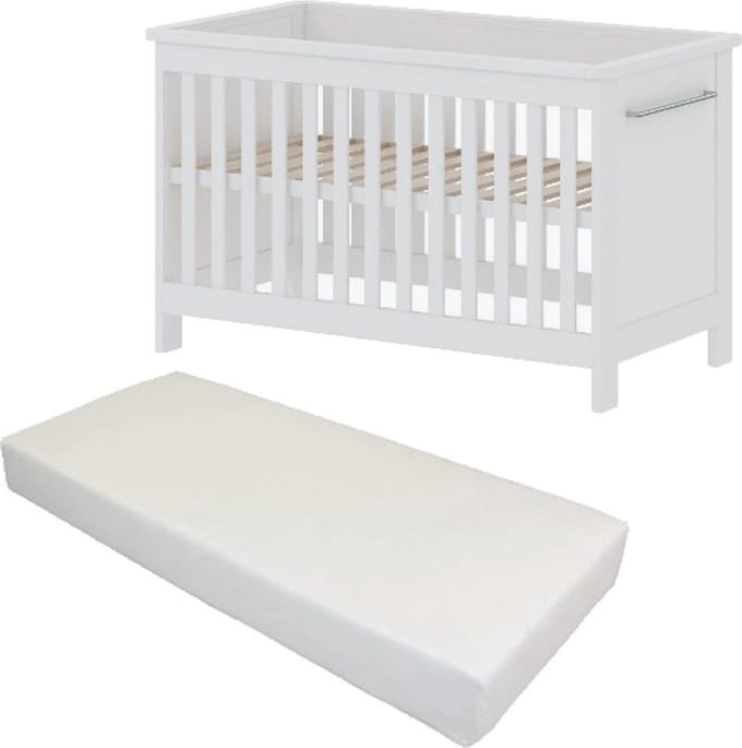 Born Lucky ® Baby Bed Met Matras Noël Wit 60 x 120 cm