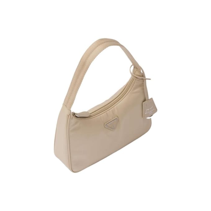 Prada Re-Edition 2000 Mini Sac à Main en Nylon Sacs à Main pour Femmes Beige Désert 1NE515_RDH0_F0F24 Basic Set (Bag+Dust Bag) white