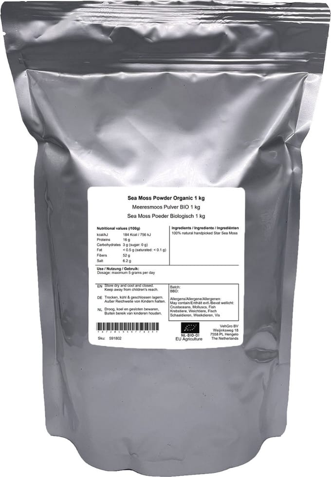 Sea Moss Poeder - 1 Kg - Holyflavours