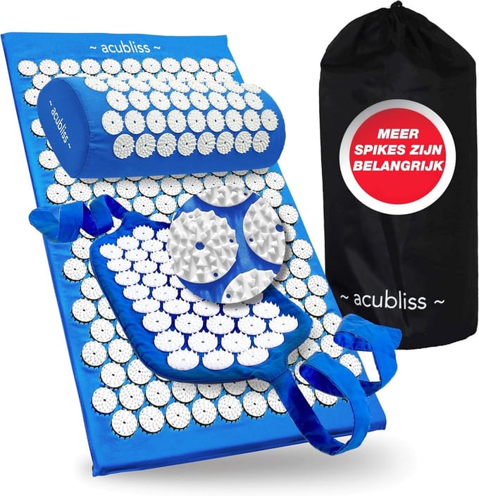 Omgoods - Acupressure Mat, Kussen en Band Set voor Nek- en Rugpijn, Ontspanning en Energie