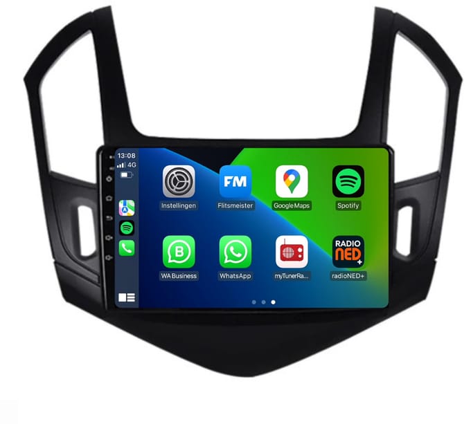 CarPlay autoradio geschikt voor Chevrolet Cruze | 2012 t/m 2014 | Android 13 | Draadloos Apple CarPlay & Android Auto | 2GB + 32GB | 8-Core processor | Davilon | 2025 model | 2012 2013 2014 | Bluetooth & Wifi
