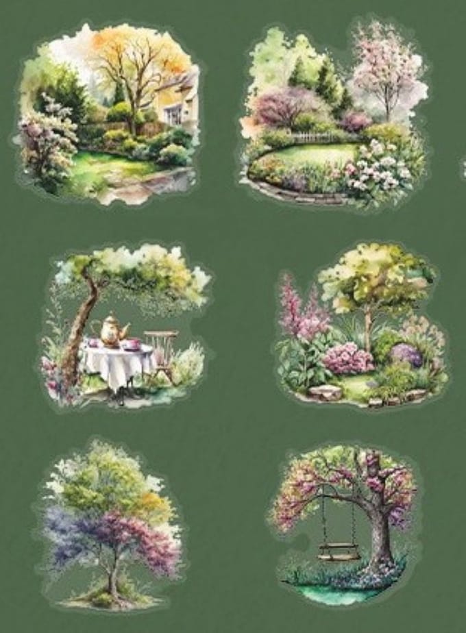 Stickerset Seenery Faraway - Bos - 30 stuks - Forest Sticker