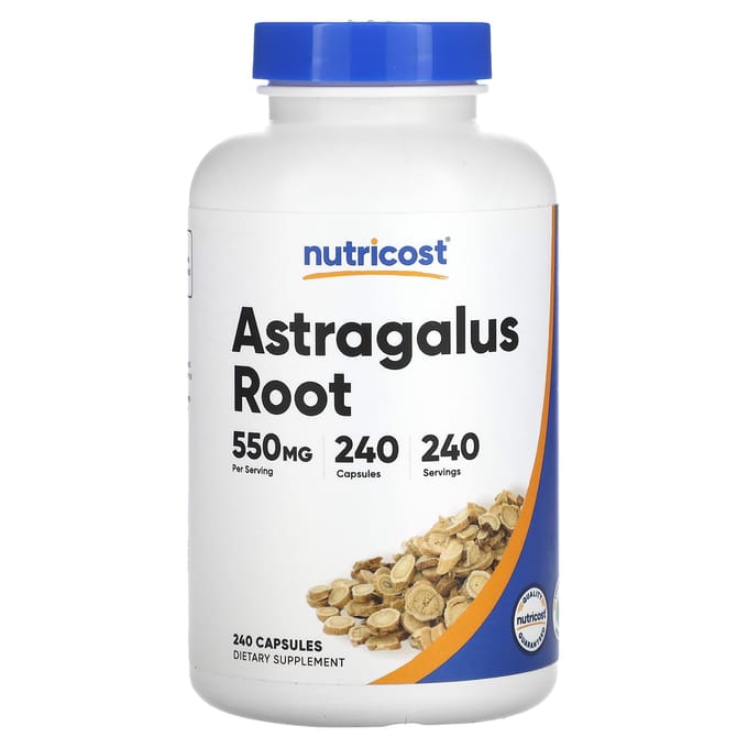 Nutricost, Astragaluswortel, 550 mg, 240 capsules