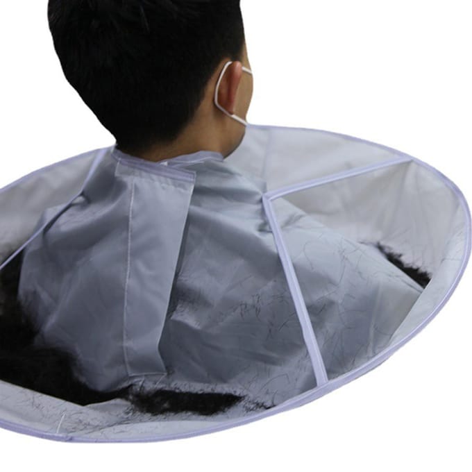 Haarknipcape Waterdicht Nylon Paraplu Type Verstelbare Maat Kapper Haaropvangcape voor Kinderen gray