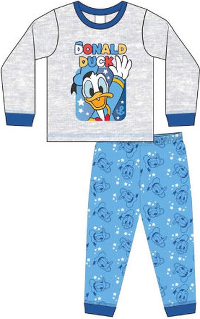 Disney Donald Duck - Pyjama - Maat 74 - grijs met blauw