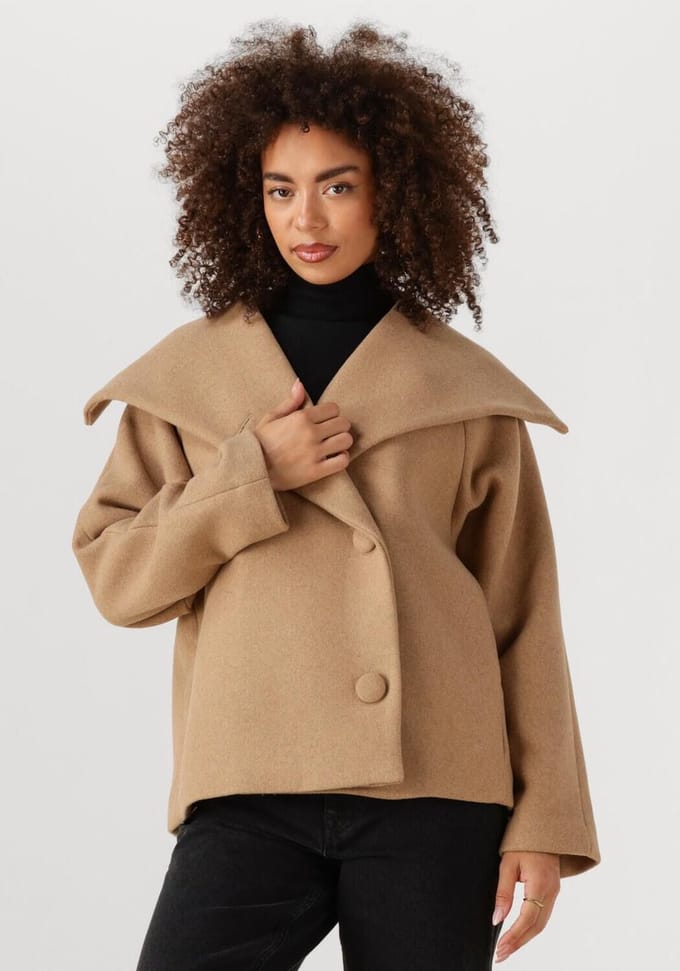 INWEAR Perryiw Short Coat Jassen Dames - Winterjas - Camel - Maat 38