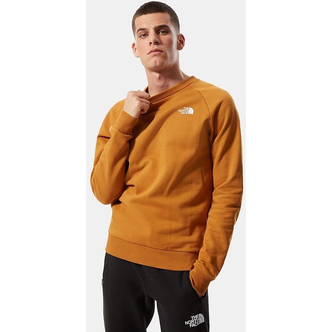 The North Face Raglan Back Box Heren Crewneck Sweatshirt Tan