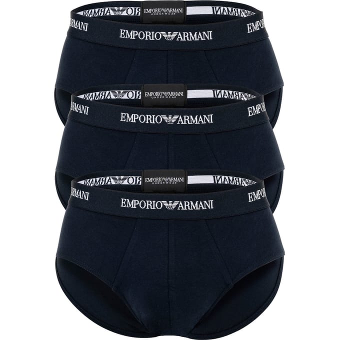 Emporio Armani 3P herenslips basic blauw