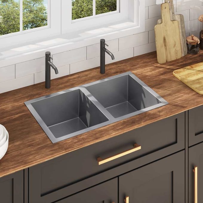 Vidaxl Handgemaakte Keuken Spoelbak, Roestvrij Staal