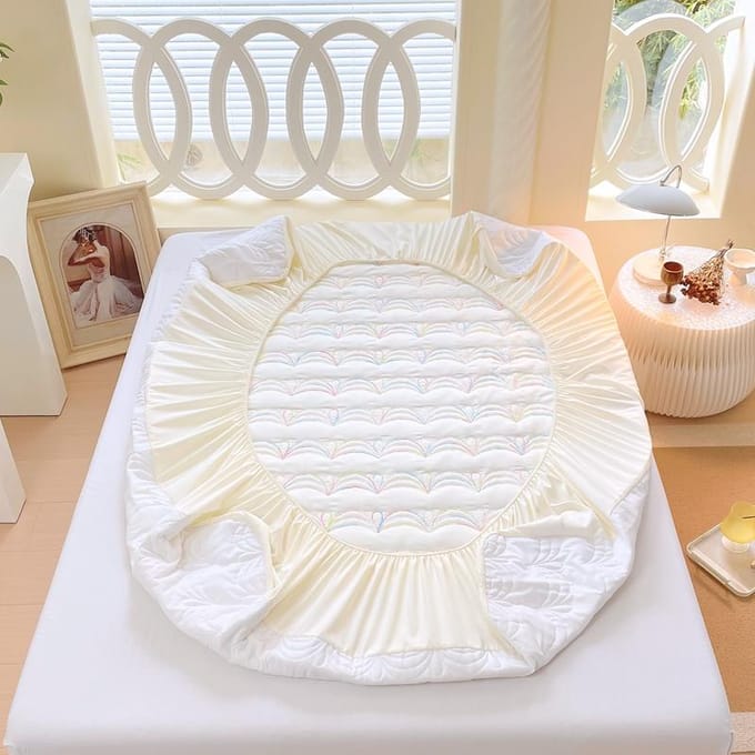 Bonenjoy – housse de matelas matelassée, couvre-lit élastique, linge de lit de Style Simple pour la maison (Pas de taie d'oreiller) 90x200x25cm 1pc