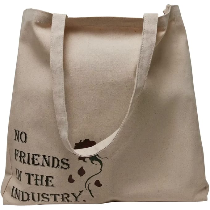 Mister Tee - No Friends Oversize Canvas Tote bag - Wit