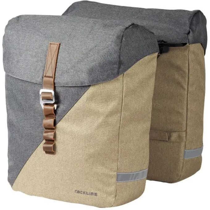 Racktime heda 2.0 dubbele fietstas snapit 2.0 (racktime) sand/dust grey