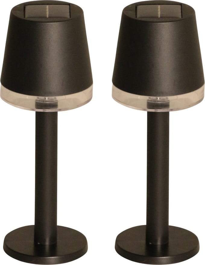 Luxform - 2x Solar Tafellamp - Cala d'Or - LED - Werkend op zonne-energie - Set van 2 stuks