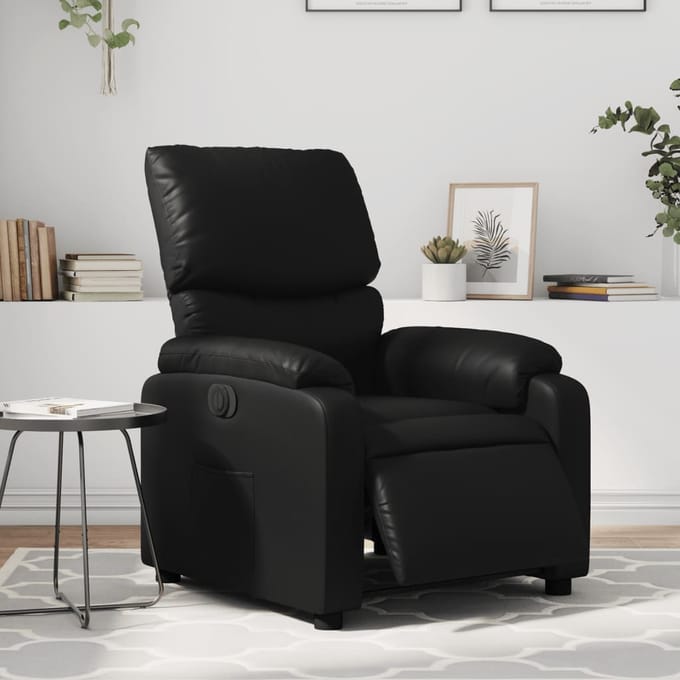 vidaXL - Fauteuil - elektrisch - verstelbaar - kunstleer - zwart