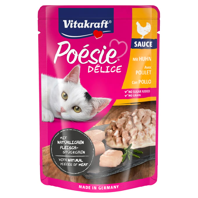Vitakraft Poesie Deli Sauce Pouch 85 g - Kattenvoer - Kip