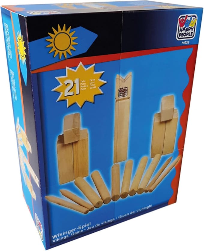 Houten Viking Spel - Buiten spel - Familie spel - Junior variant - 25 cm - Bruin