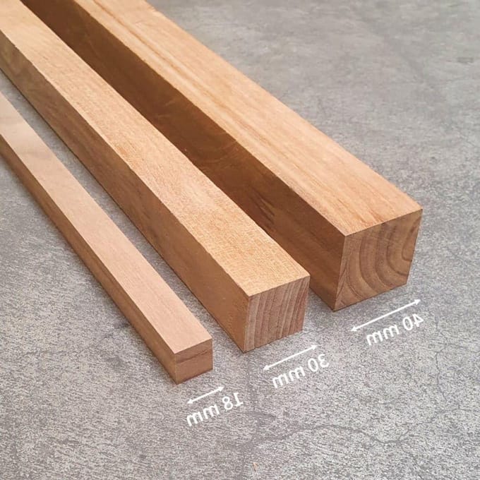 Teak Hout - Houten Lat - Meubelbouw - Duurzaam Bosbeheer - 80 cm - Bruin