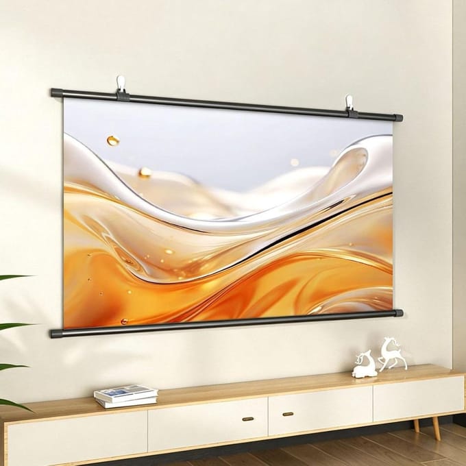 Projectiescherm - Filmscherm Intrekbaar - Thuisbioscoop Presentaties - Uniforme Lichtdiffusie - 60 inch 4:3 - Antiglare