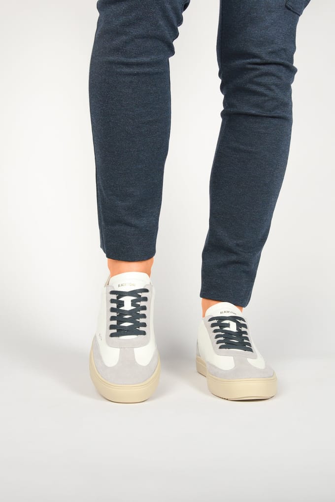 Blackstone SLATE HARPER PERF - DG518 White Blue - Sneaker (low) - Heren - White - Maat: 44