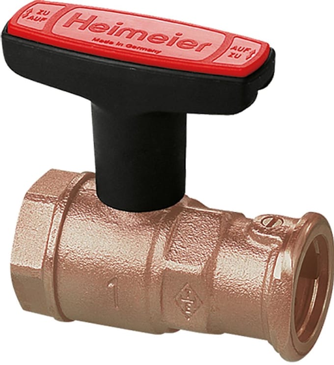 IMI Hydronic Engineering HEIMEIER Pompkogelkraan Globo P-S terugslagklep, 1 1/4"x1", rood brons, 0630-45.000