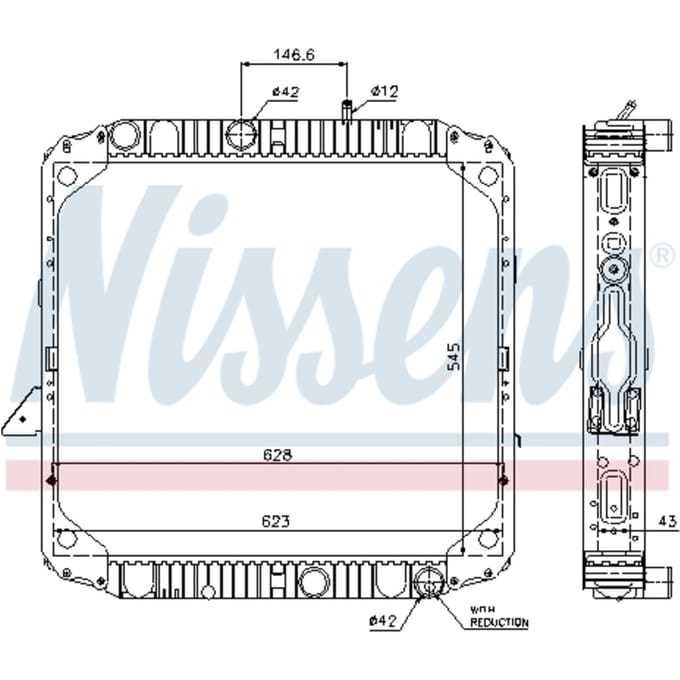 Radiator, motorkoeling NISSENS 62563