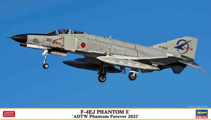 Hasegawa Modelbouwpakket Militaire voertuigen - 02373 F-4EJ Phantom II ADTW - Phantom 4Ever 2021 Plastic - 1:72 - Modelbouw