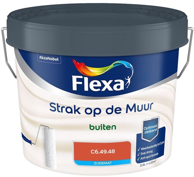 Flexa - Strak Op De Muur Buiten Zijdemat - C6.49.48 - Mengverf - 2,5 L