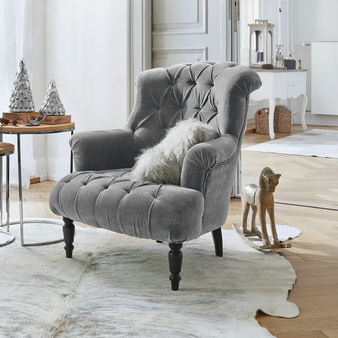 LOBERON Fauteuil Parranquet grijs