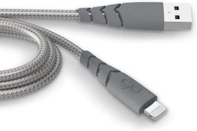 Force Case, USB-A naar Lightning Oplaadkabel 2.4A - Ultra-Resistant - 1.2m, Grijs