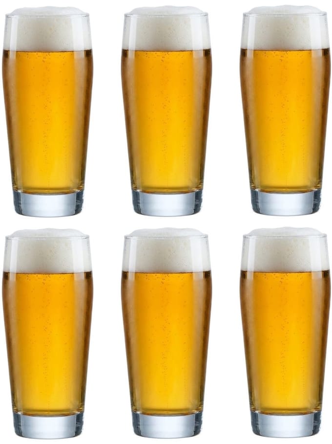 Cookinglife Duitse Bierglazen Willybecher 330 ml - 6 stuks