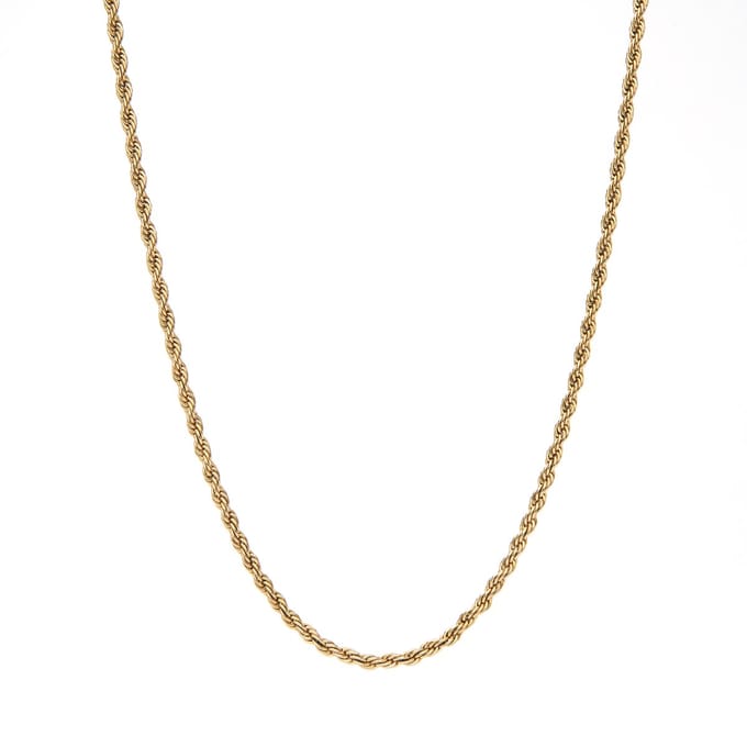 Marenca Gouden Touw Schakel Heren Ketting (60cm)