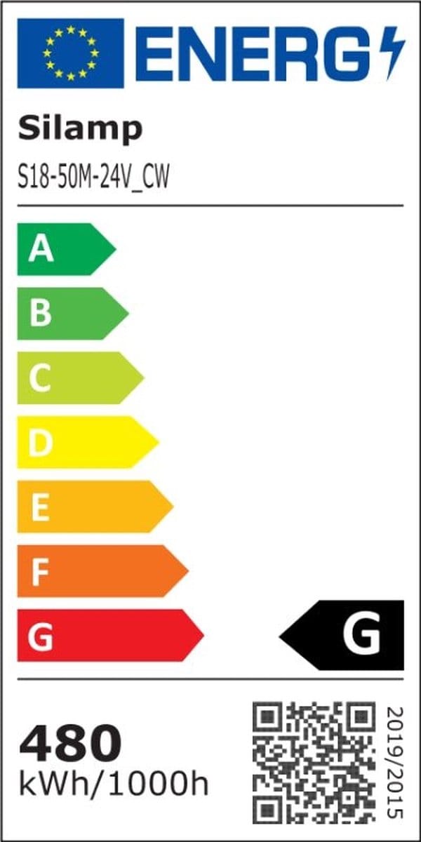 24V DC Silicone LED Strip 50M IP65 - Koel wit licht - Overig - Wit Froid 6000K - 8000K - SILUMEN
