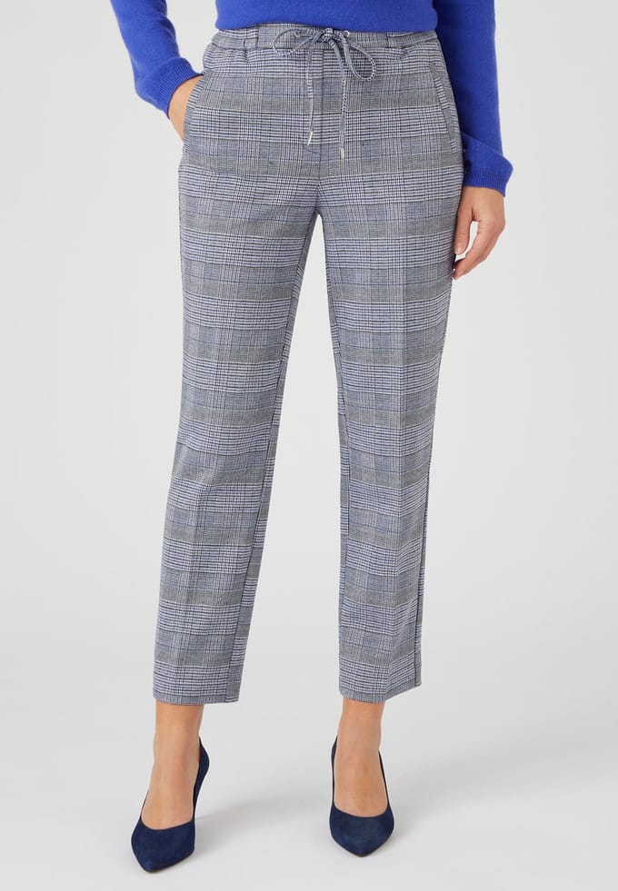 Damart - 7/8-broek pull-on stretch milano breisel - Dames - Blauw - 52