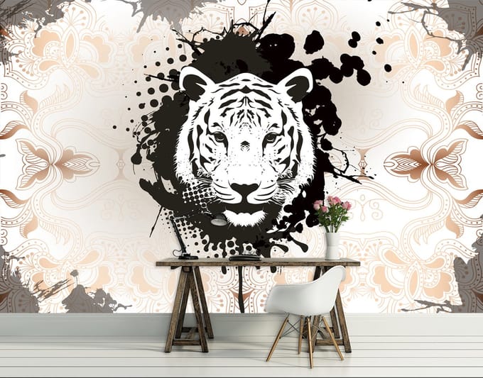 Poster | Wit , Zwart | 104 x 70,5 cm