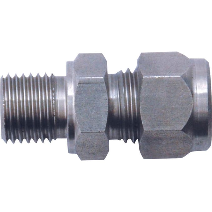 Compressiefitting roestvrij staal G 1/4'' buitendraad voor 6 mm met snijring