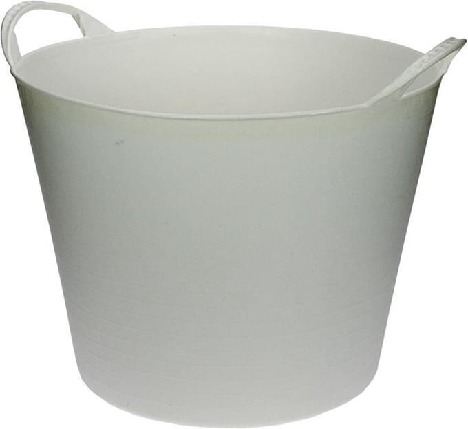 Talen Tools - Flexibele kuip - Met hendels - Kunststof - 38 liter - Wit