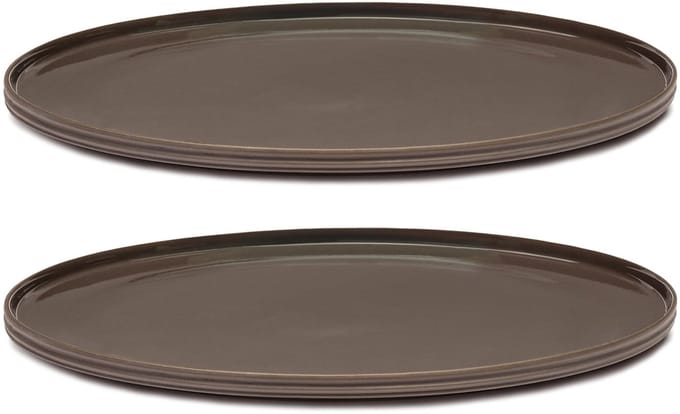 Serax - Dune Bord van Kelly Wearstler, Ø 33 cm, Leisteen / bruin (set van 2)