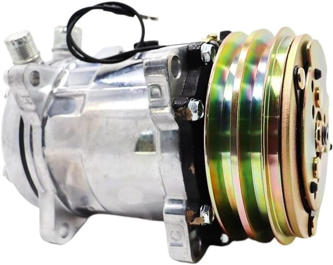 Airconditioner Compressor - Koeling Onderdeel - Voertuig Klimaat - Stabiele Werking - 12V 24V - Zilver
