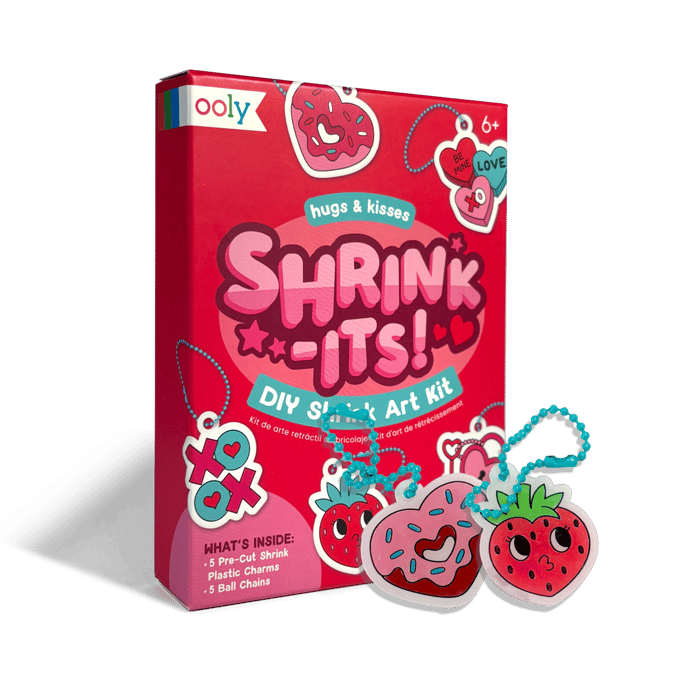 Ooly - Mini Shrink-its! - DIY Krimp kunst - Hugs & kisses - Bedels & kettingen