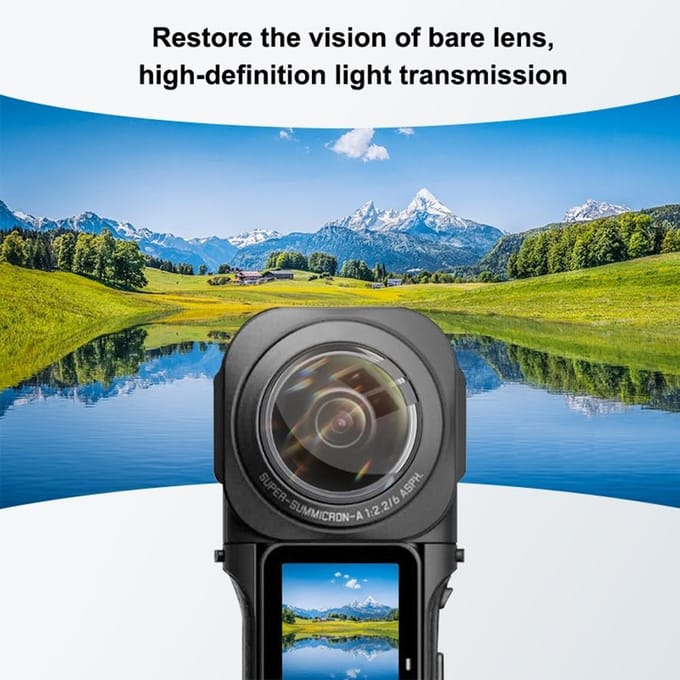 2 stuks panoramische cameralensbeschermers lensbeschermhoes lensbeschermer compatibel met Insta360 ONE transparant