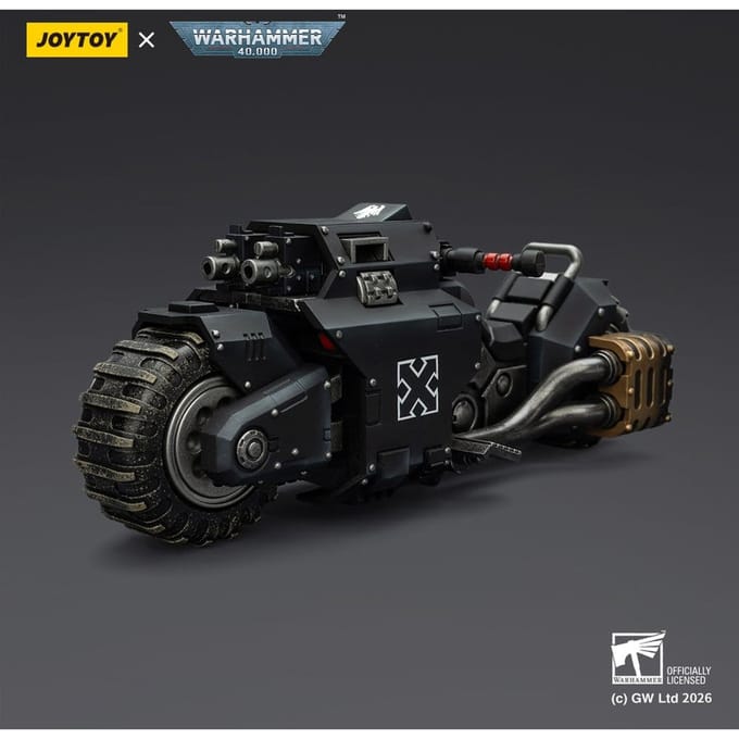 Warhammer 40,000 Raider-pattern Combat Bike Raven Guard with twin-linked bolt rifles 22 cm