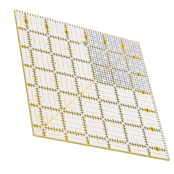 Vierkante Quiltliniaal Handwerk Patchwork Naaigereedschap Plastic Display Linialen 16 X 16cm white