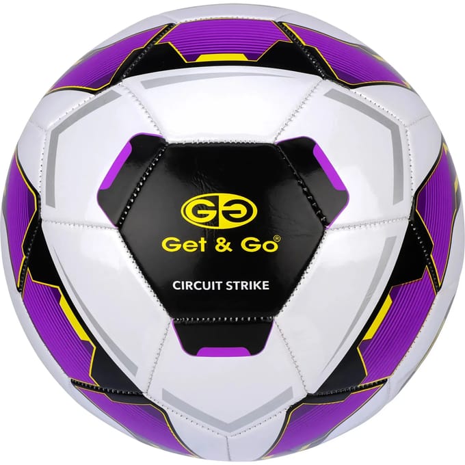 Get & Go Voetbal - Circuit Strike - Wit/Paars - Maat 5 - Ø ca. 22 cm