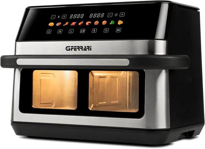 Dubbele Airfryer XXL met 12L Inhoud en 10 Programma s