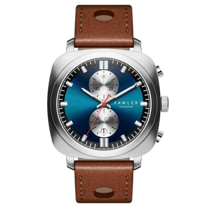 Callao | Blauw Kussenvormig Horloge