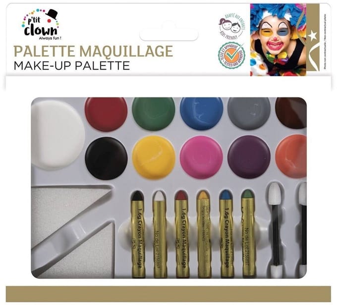 PTIT CLOWN - Groot veelkleurig make-up paket