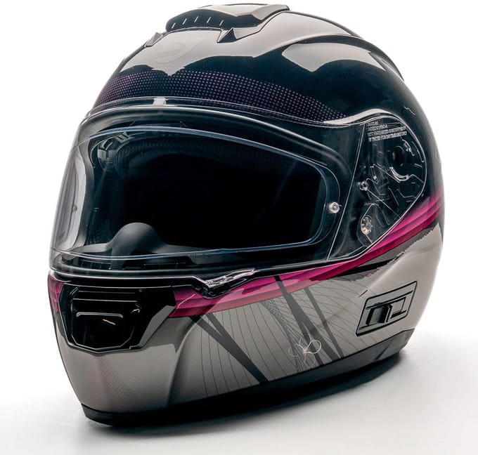 DXR Integraalhelm - Optimus Cherry-blossom - Zwart/Glanzend Roze - XS